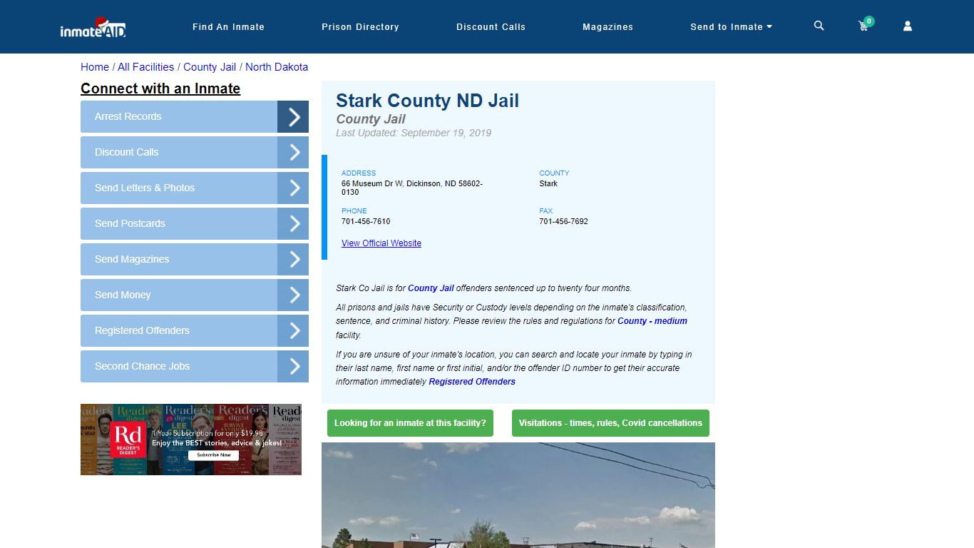 Stark County ND Jail - Inmate Locator - Dickinson, ND